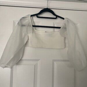 White knit halter top